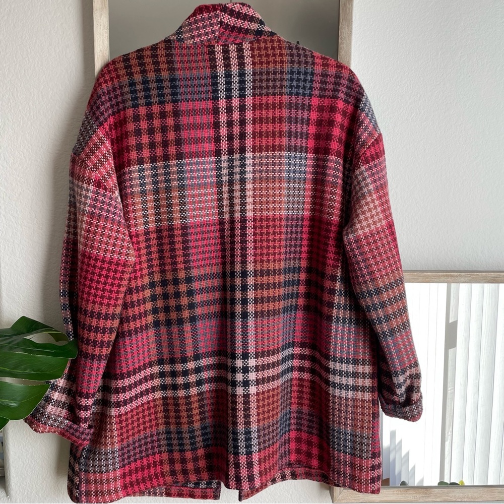 Rachel Zoe Single Button Patchwork Plaid Jacket - image 2